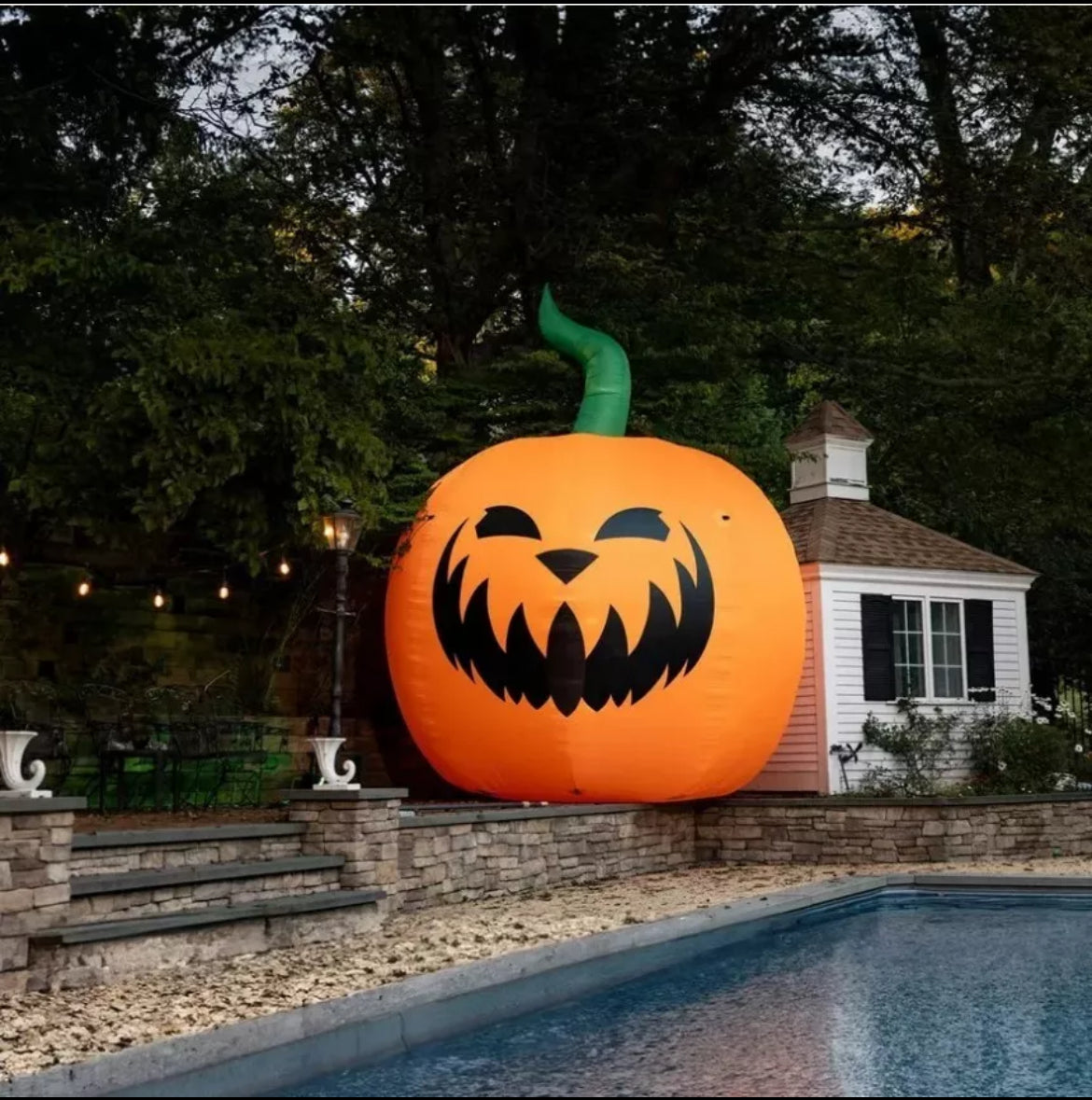 Halloween Airblown Yard Inflatable 15 FT Light Up Pumpkin Jack Lantern
