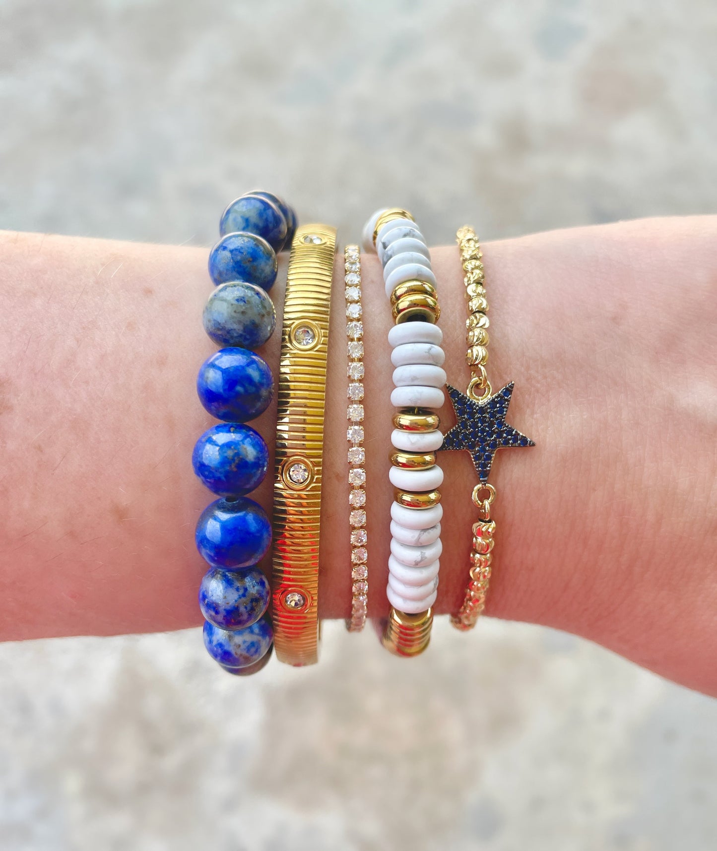 Pavé Star Adjustable Beaded Bracelet (Pre-Order) - HAPPY HOURS