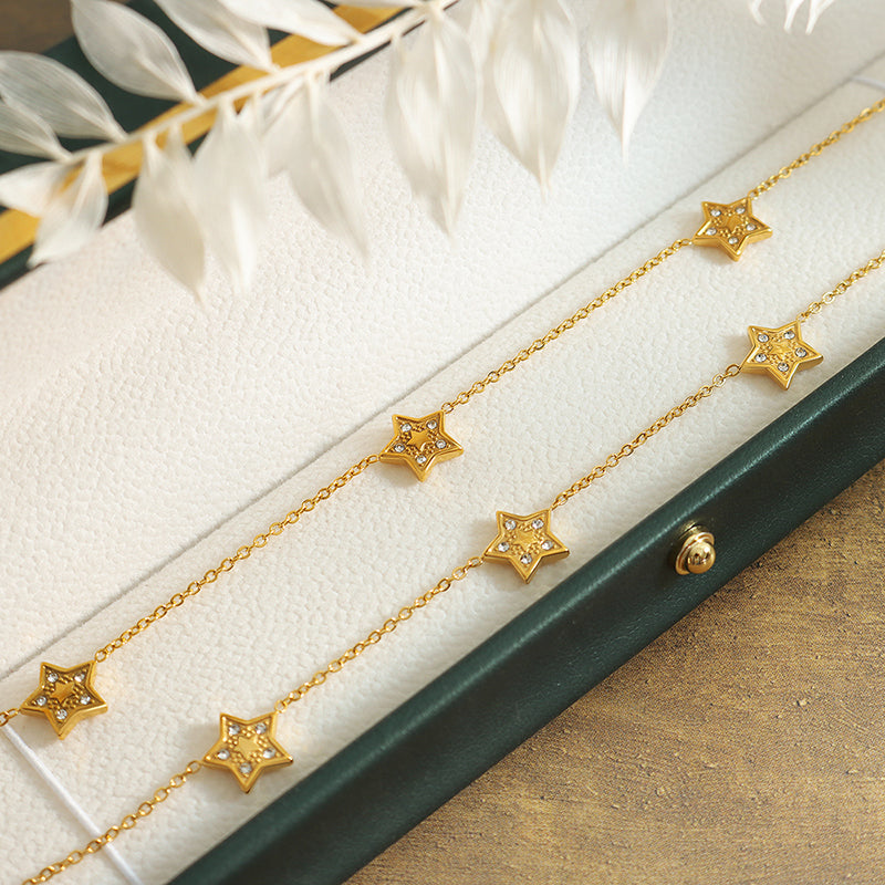 CZ Star Chain Bracelet (Pre-Order) - HAPPY HOURS