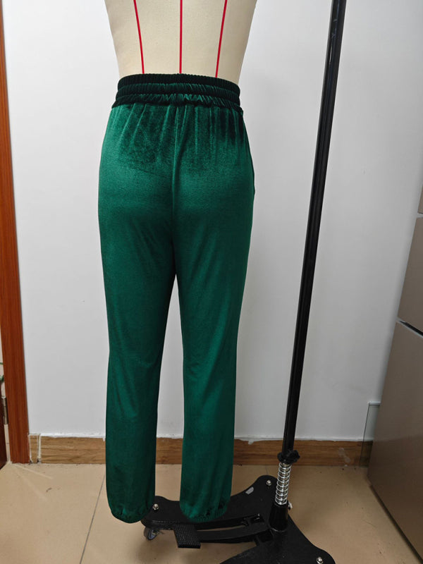 New autumn and winter versatile elastic waist casual pants - HAPPY HOURS