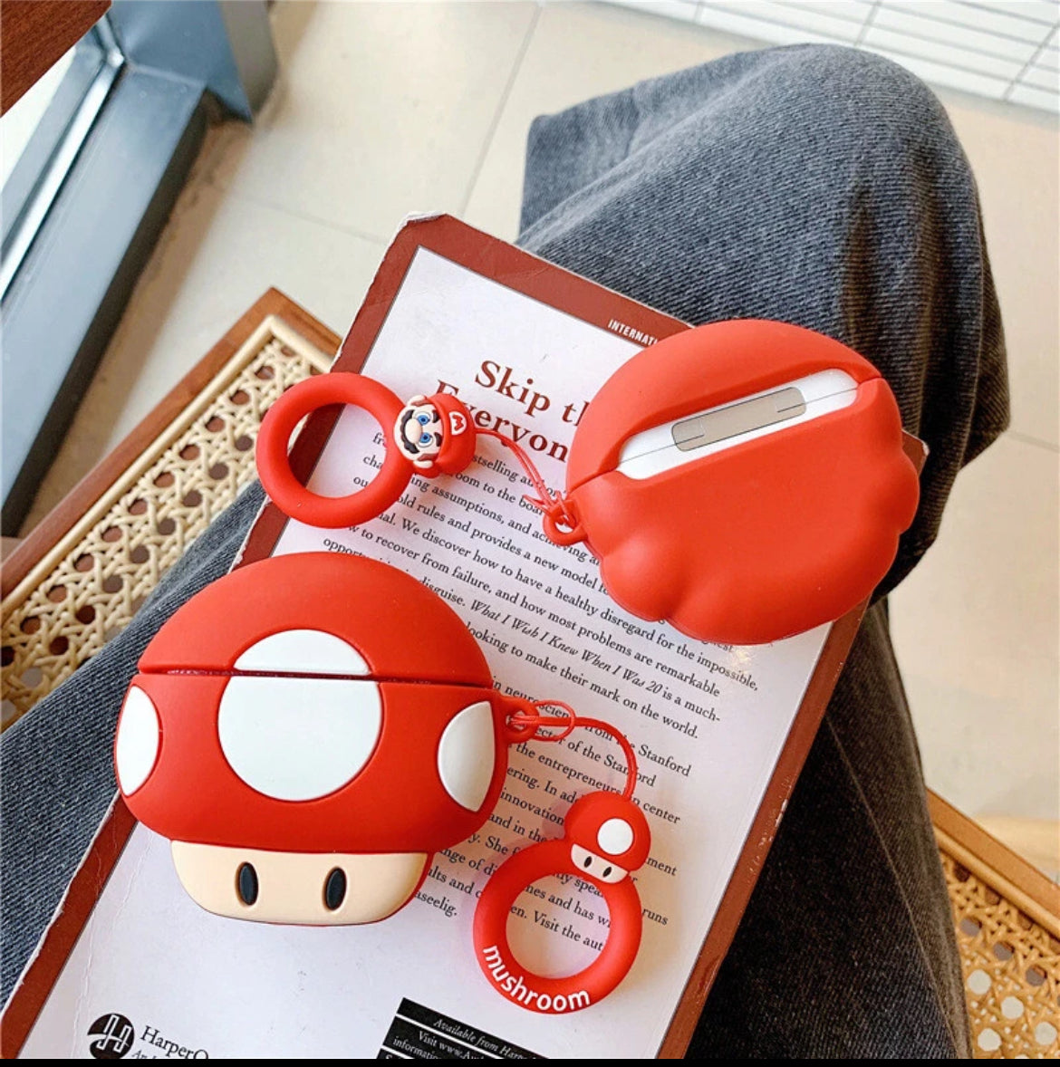 Super Mario Mushroom Earphone Case For Apple Airpods 1/2/3 Pro Series Airpods Cover