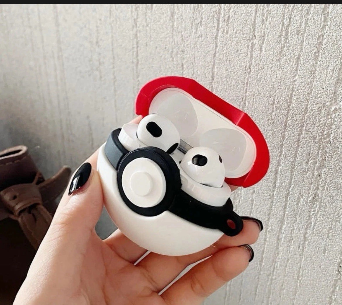 Pokemom Pokeball Case Cover For Apple AirPods Pro1 and 2 Silicone ShockProof
