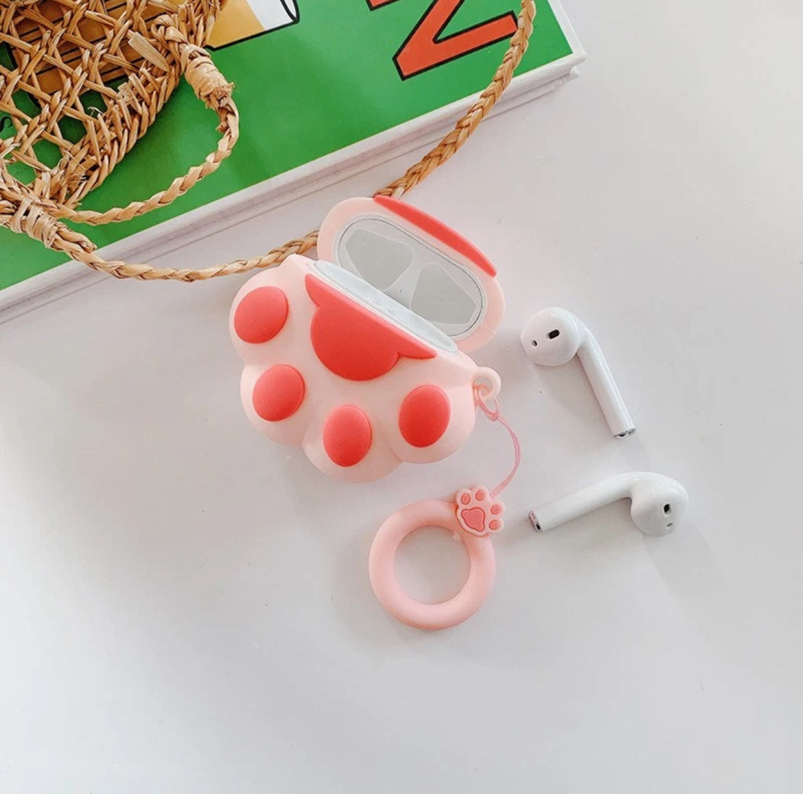 Cartoon Cat Paw AirPod Pro 1/2/3 Silicone Case