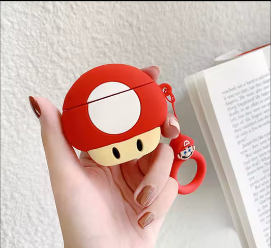 Super Mario Mushroom Earphone Case For Apple Airpods 1/2/3 Pro Series Airpods Cover