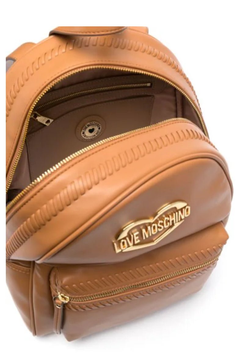 MOSCHINO BACKPACK WIT GOLD LOGO - HAPPY HOURS