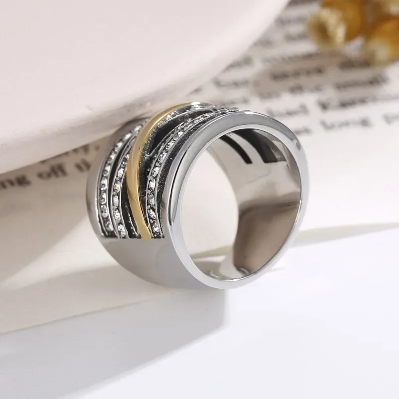 Mixed Metal Statement Ring (Pre-Order)