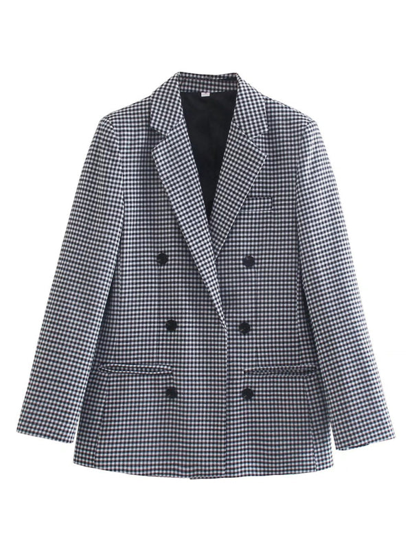 New women's suit plaid small suit jacket