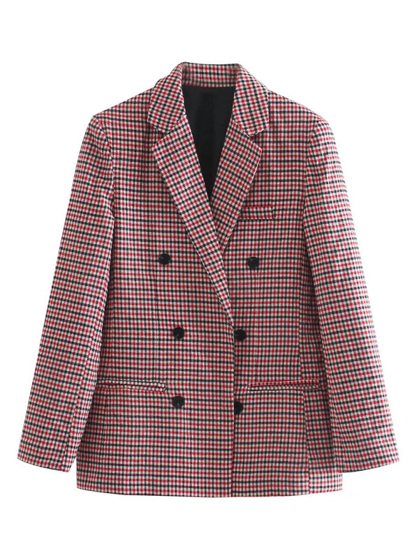 New women's suit plaid small suit jacket