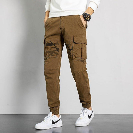 Men's Pocket  with camouflage sports cargo pants - HAPPY HOURS