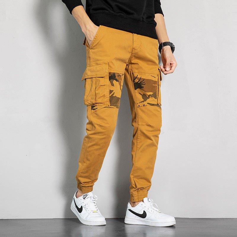 Men's Pocket  with camouflage sports cargo pants - HAPPY HOURS